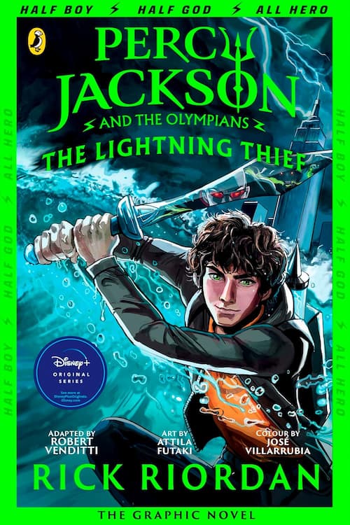 Book cover of<br />
Percy Jackson and the Lightning Thief - The Graphic Novel
