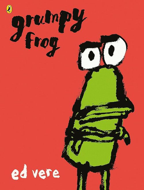niurzganti varlė Knygos „Grumpy Frog“ viršelis
