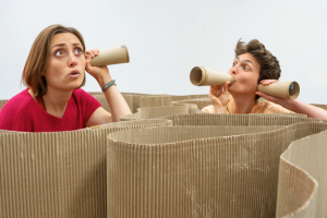 Musical Cardboard Messy Play at Lowestoft Library