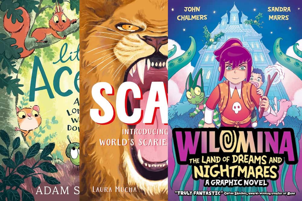Colagem de capas de livros