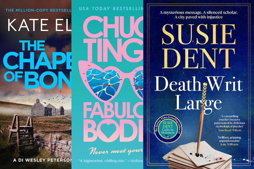 Colagem de capas de livros