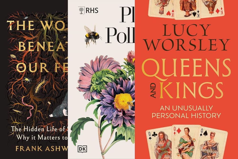 Colagem de capas de livros
