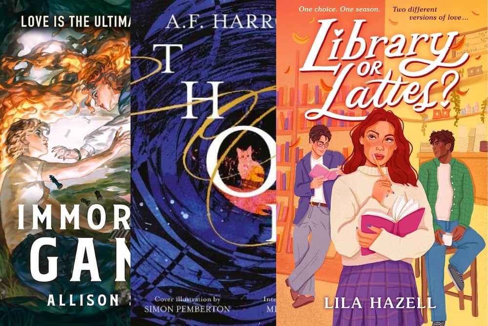 Colagem de capas de livros