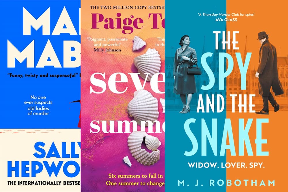 Colagem de capas de livros