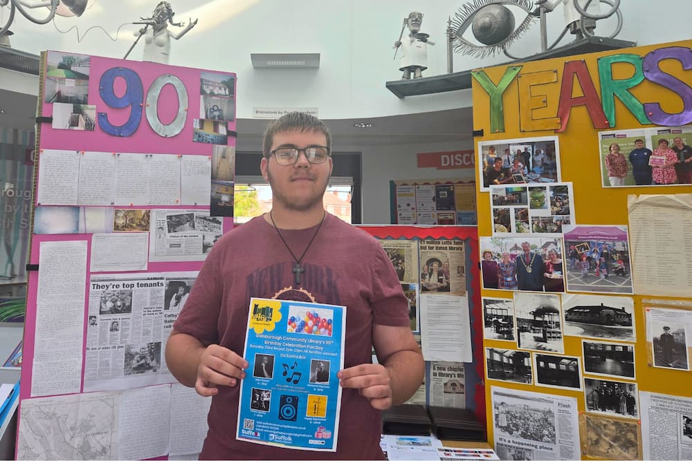 Jake Turner, young volunteer at Gainsborough Community Library